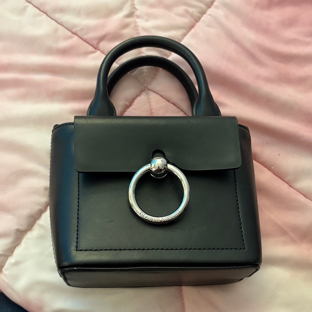 Chic Black Leather Claudie Pierlot Mini Anouck Bag